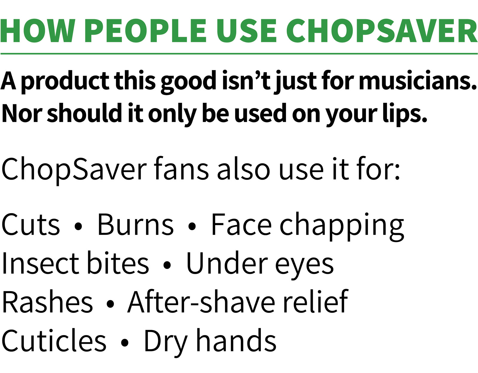 HOW PEOPLE USE CHOP SAVER